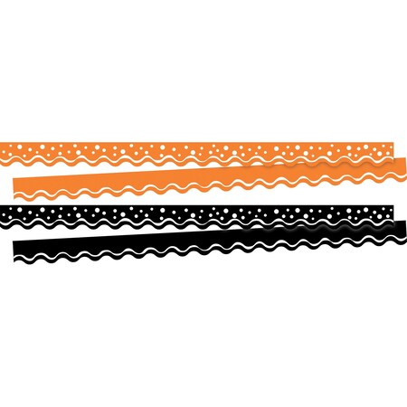 Barker Creek Halloween Double-Sided Scalloped Trim Set, 2 designs, 26/set, PK26 4022